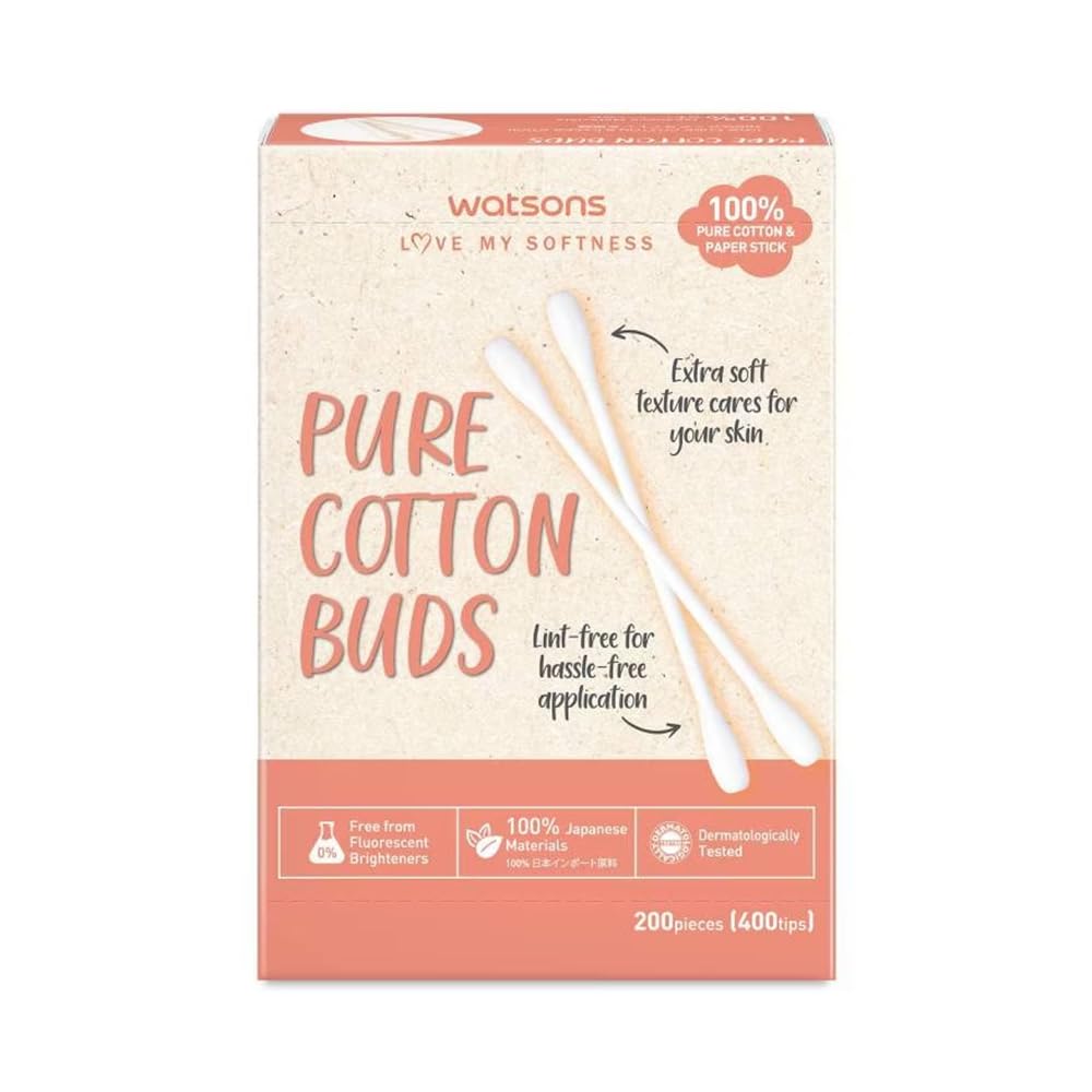 WATSONS Pure Cotton Buds (Dual Tip) 200s Paper Stick-image-48