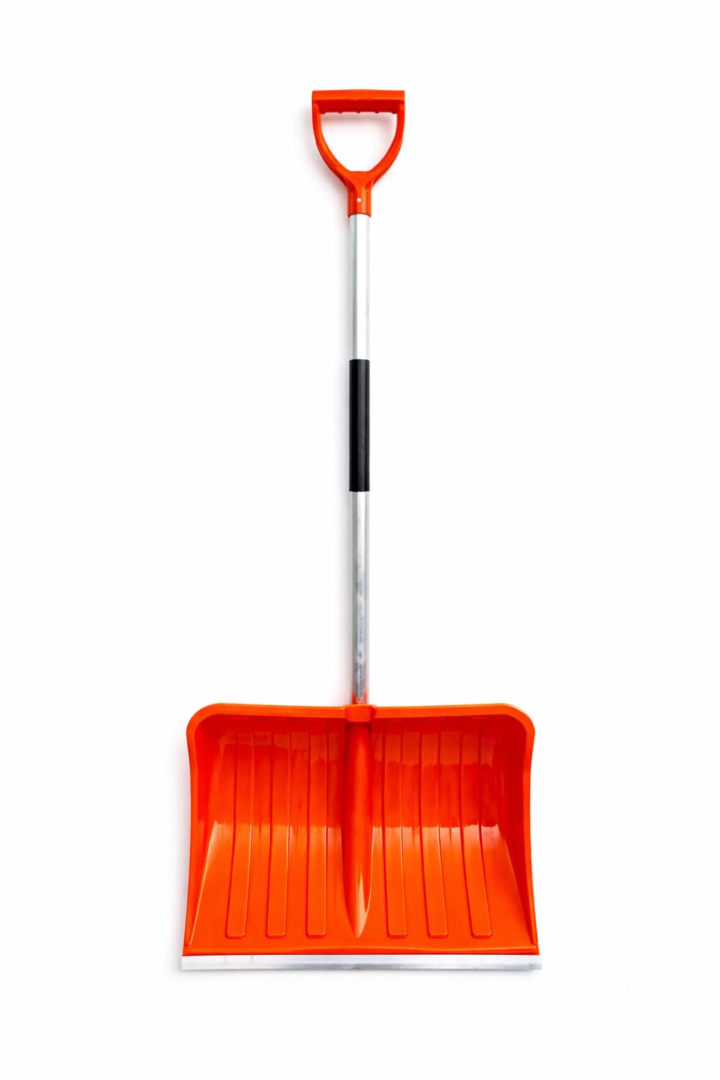 Ondis24 Große Schneeschaufel – Extra breiter Schneeschieber aus Kunststoff mit Aluminiumstiel, Stahl-Schiene, ergonomischer Griff