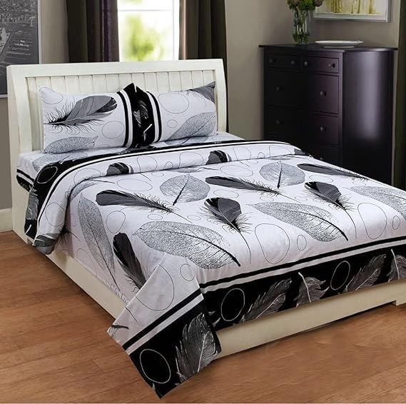 Vivan Textiles Microfiber Double Bedsheet With Two Pillow Covers 144 TC Breathable Wrinkle Free And Soft Touch Floral Printed - 85X90 Inches, Multicolor, (B0CY2MXVCL) Amazon Price History, Amazon Price Tracker