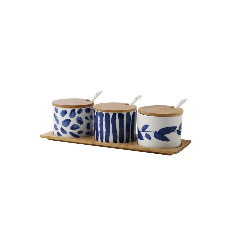 Conjunto de almacenamiento de condimentos de estilo nórdico para sal y aceite de cocina