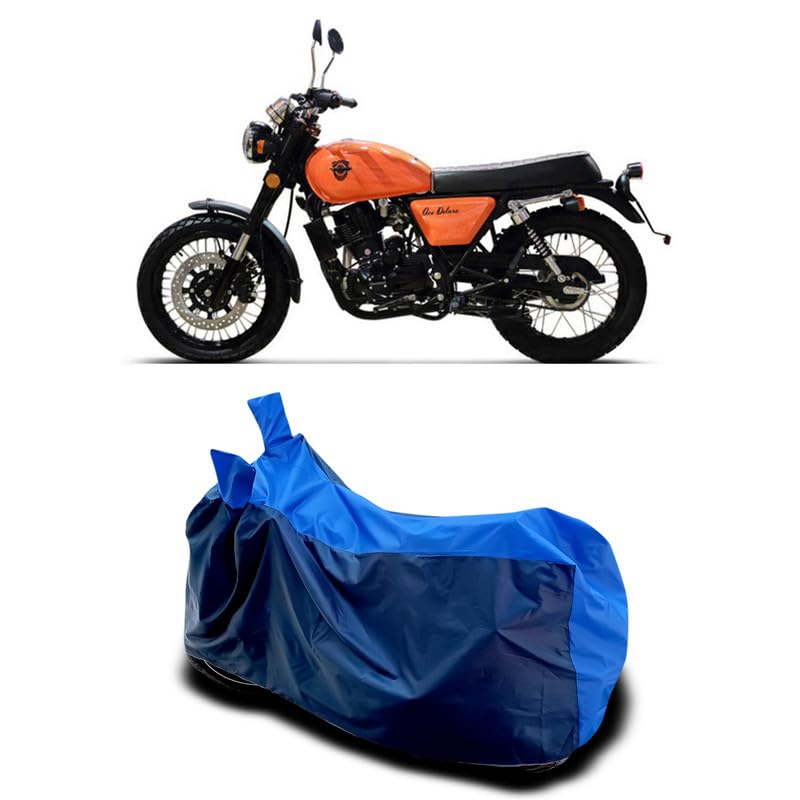 Image of DUFFEL-Two Wheeler Bike Body Cover Compatible for Cleveland Cyclewerks Ace Deluxe Bs6 Heat Protectio /UV-Rays /Birds Dropping /DustProof /Waterproof All Variants [Nevay Blue]