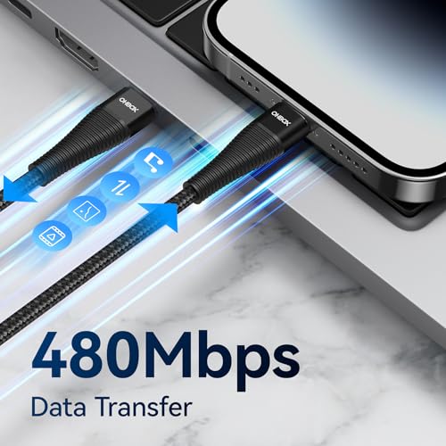 Image of Extra Long USB C to USB C Cable (2Pack 15FT, 100W) USBC Charger Fast Charging Cord Braided, Type C Cable for iPhone 17 Pro Max, 16 /15, iPad Pro /Air /10, Samsung, Pixel, Moto, Android Phones - Black