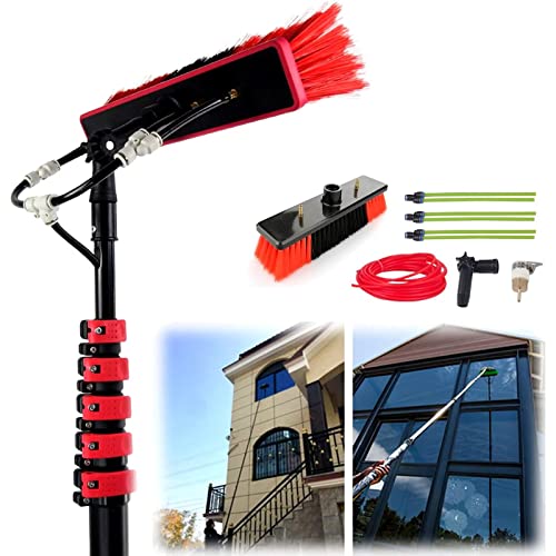 Poste de Limpieza de Ventanas/Cepillo telescópico Alimentado con Agua/Limpiador Extensible Techo de Invernadero Adecuado para Limpieza de Paneles fotovoltaicos Ventanas de Camiones, 3,6 m