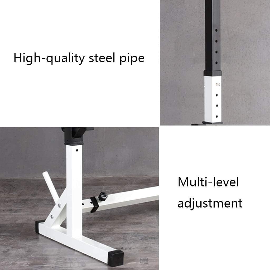 Adjustable Squat Rack Weight Lifting Bench Press Men's Fitness Barbell Rack Multifunctional Shelf Adjustable Bracket Home Indoor Gym Strength Training Stand Squat Rack