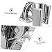 POPETPOP Silver Suction Cup Shower Head Holder Wall Mount Bracket for Handheld Showerheads Easy Tool Installation Smooth Surfaces Ceramic Tile Glass Metal