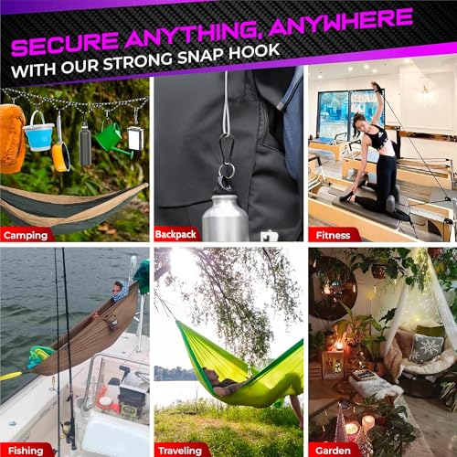 2Pcs 5.5In Spring Snap Hooks 1000LBS Capacity, Utility Hook Clip, Heavy Duty Rope Connector, Quick Link Snap Hooks for Indoor & Outdoor, Hanging, Camping, Fishing