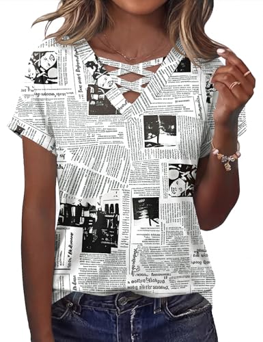 Rapbin Spring Outfits Black Short Sleeve Shirt Women Womens Business Casual Trendy Outfits for Women 2026 Womens Easter Shirt
