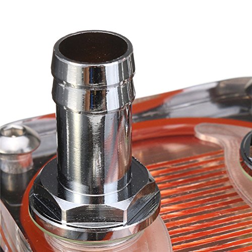 Ochoos 50mm Copper Base CPU Water Cooling Block Waterblock with 2 Pagodas for AM4