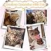 PWZZZAWP Cat Fur Memorial Bag Charm with Orange Stainless Steel Bone Clip, Pet Remembrance Keychain, for Pet Lover