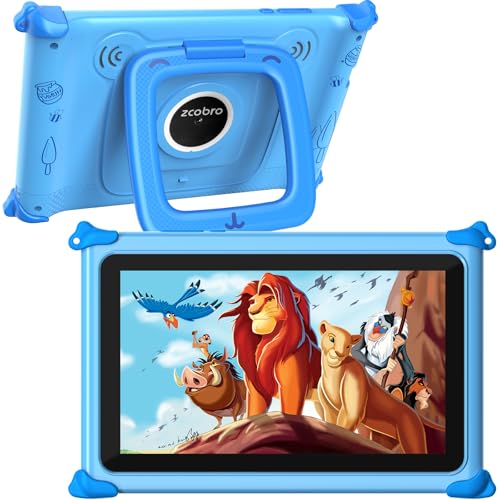 Kids Tablet 7 inch Tablets for Kids 3-7 32GB Toddler Tablet with Protective Case Android Kid Learning Tablets with WiFi YouTube Parental Control Netflix GMS Child Computer for Baby Boys Girls (Blue)