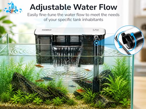 Image of Sobo WP-308H Slim Hang-On Filter | 5.8W, 580L /H | AC 220-240V | For 1Ft-1.5Ft Aquarium | ABS Builda | Adjustable Flow | Max Flow: 580l /h | Height 19 Cm
