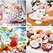 55 Pcs Edible Flowers & Butterflies Cake Decorations - Cupcake Toppers for Wedding, Birthday Party Food (Mixed Size & Colour)