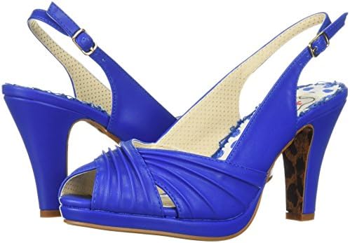 Bettie Page Women's BP401-SELENE Heeled Sandal, Blue, 10 B US | Image 6