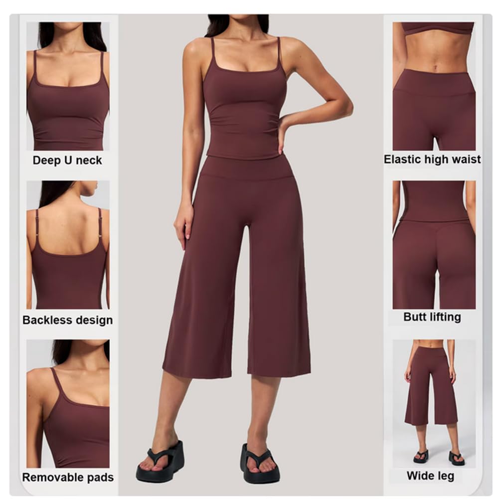 Ensemble d'entraînement 2 pièces pour Femme Haut Court Couture + Short de Yoga (Size:M,Color:Black)