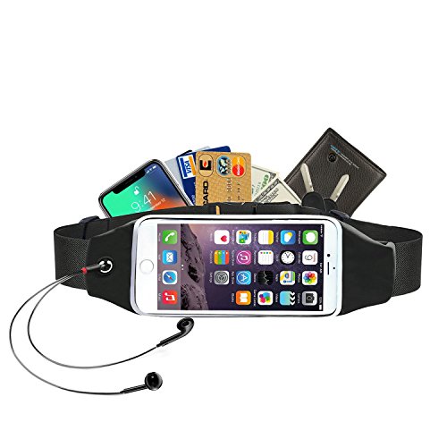 Alfort Ceinture de Course, Ceinture de Sport Sacs Bananes de Sport Etanche Running Belt Réglable pour Transporter des Téléphones, des Clés convient pour Gym, Jogging, Escalade, Voyage, Randonnée