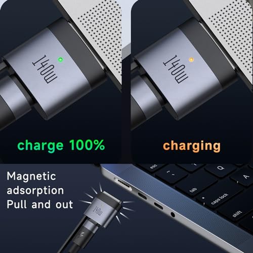 mcdodo Cavo da USB C a Mag-Safe 3 140 W/USB C a USB C 240W, ricarica rapida da tipo C a Mag Safe 3, compatibile con MacBook Pro M1 2021, MacBook Air M2, 2023 M2 Pro iPad Pro, MacBook iPhone 15