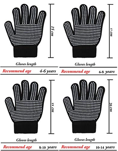 Gilbins Magic-Stretch Gripper Glove, Kids Size, Colorful Set, 6 Pair2