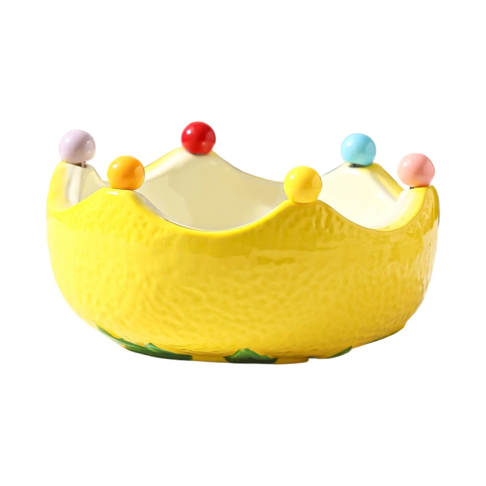 JSGHGDF Ceramic Fruit Inspired Serving Platter with 6 Small Forks for Entertaining Decor and Daily Use Kitchen Bowl with Forks