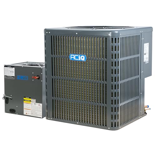 ACiQ 3.5 Ton 14.3 SEER2 Central Air Conditioner Split System & 21in Vertical Evaporator Cased Coil with Thermostat - R32 Single Stage | 42000 BTU AC Unit