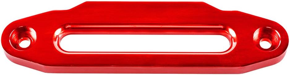 amopacorp RED 10 inch High-Grade Aluminum 8000-15000 LBs Hawse Fairlead for Car SUV ATV UTV Pickup Truck Offroad Synthetic Winch Rope Cable