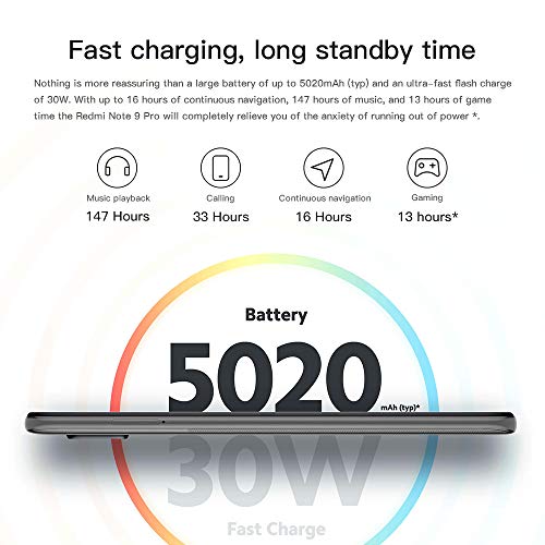 Xiaomi-Redmi-Note-9-Pro-Telefono-6GB-RAM-64GB-ROM-667-Pantalla-Completa-Procesador-Snapdragon-720G-Octa-Core-16MP-Frontal-y-64MP-8MP-5MP-2MP-AI-Quad-Camara-Trasera-Version-Global-Gris