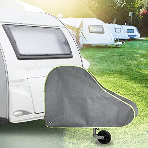 innislink Cubierta para Remolque de Caravana, Cubierta de Enganche para Remolque Universal Funda Protectora para Lanza de Caravana Acoplamiento Duradera Impermeable Proteger contra Lluvia - Gris