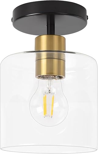 Miniatura 11 de Lámpara de techo semiempotrada de bronce aceitado, moderna lámpara de techo de granja para armario, pasillo, entrada, lámpara de pasillo, lámpara