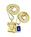 Royal Blue Color Stone, Jesus Face Pendant 24