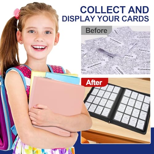 Image of Card Binder - 1024 Capacity, Zippered Trading Card Holder for MTG, Sports & Collectible Cards - Acid-Free, Durable & Travel-Friendly Storage (Pink dots, 16 Pocket)