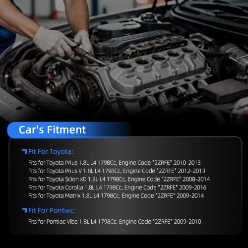 Image of Head Gasket with Bolt Set, HS26515PT-1, 2ZR-FE 1.8L L4, for Toyota Prius 2010-2013, for Toyota Prius V 2012-2013, for Lexus CT200H 2011-2013, HS26515PT