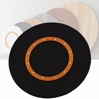 20 tum 30 tum 40 tum massivt trä Lazy Susan skivspelare - slitstark rund serveringsbricka för matbord kök hem och restaurang (svart 50 cm/20 tum)