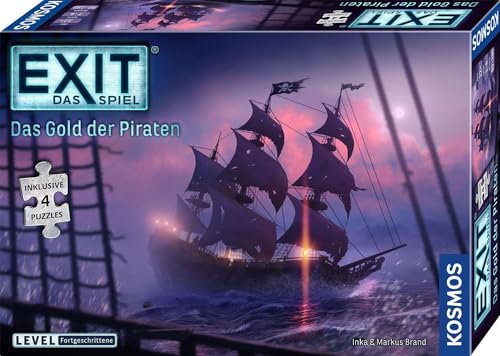 Juego de mesa Exit El Juego y Puzzle El Oro de los Piratas para noches de misterio en casa