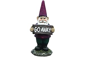 Santa's Workshop Go Away Gnome Garden Decor