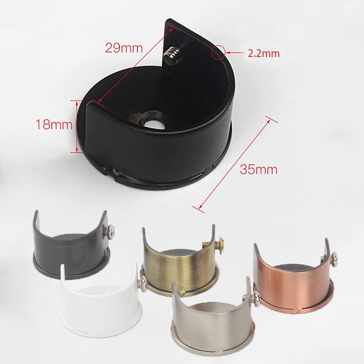 SHINING HOUSE 2 Paquets Support De Tringle à Rideau,Douilles De Poteau