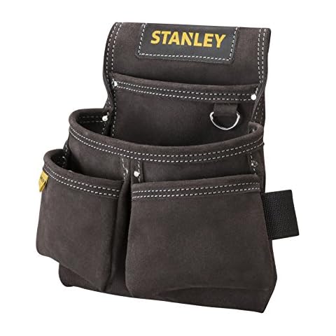 Stanley STST1-80116 - Bolsa portaherramientas de cuero premium con 4 bolsillos Cover