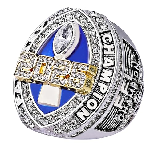 ZZXZJW 2025 Fantasy Football Championship Ring Trophy Award for Fantasy Football League Winner (9, 8)