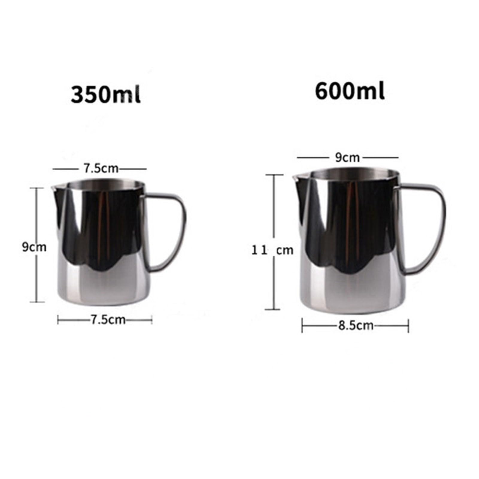 Jarra for leche y café Latte de acero inoxidable, 2 uds., jarra espumar, taza flores, Espumador, herramienta Para café(Red,600ml)