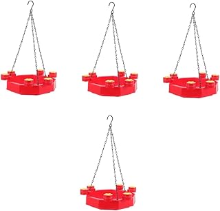 Unomor 4pcs Hummingbird Feeder Tool Tray Plastic Bird Feeder Bird Food Container Backyard Birding Supplies Outdoor Bird Dispenser Bird Bath Bowl Plastic Bid Feeder Bird Feeding Tool Birds
