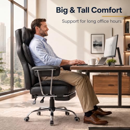 GTPLAYER Big&Tall Ergonomic Gaming Chair, Wide Spring Seat, Linkage Armrest,Earth BLK - image 3