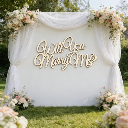 LZGXZF Wooden Will You Marry Me Signs for...