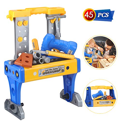 Power Tool Workshop Durable Kids Tool Set Kits Electronic Workbench Bench Drill Boys