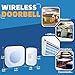 Wireless Doorbell 1200 feet Waterproof Door Bell with Flash LED Light 36 Melodies 4 Volume Levels (2 Receivers& 1 Touch Button, White JSIEEM)