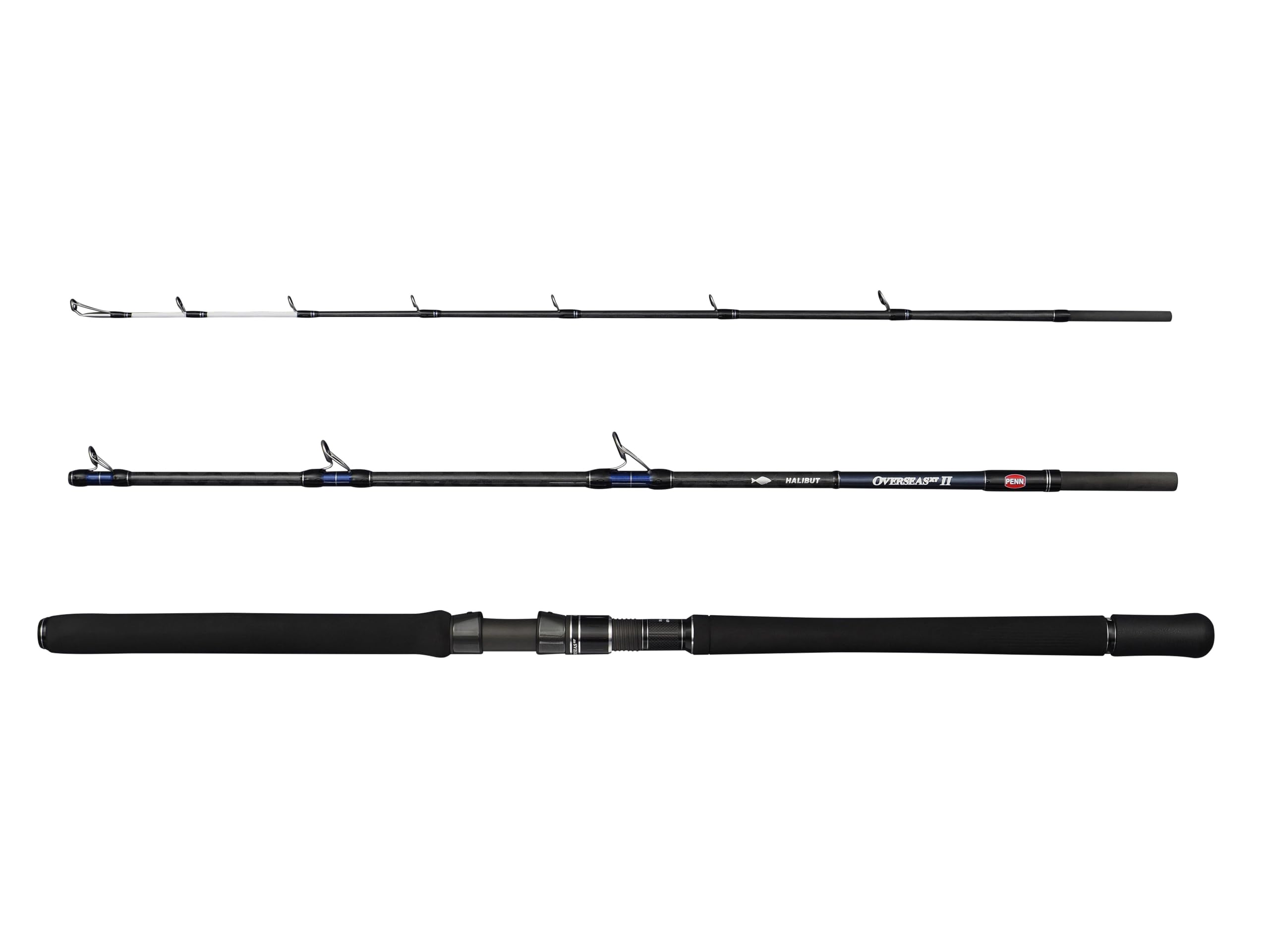 PENN Overseas XT II Halibut Fishing Rod | Saltwater Casting Rod for Monster Halibut & Big Game | Lightweight High-Modulus Carbon Blank | Fuji Alconite Guides | Ergonomic EVA Handle | 2.10m | 30-50lb