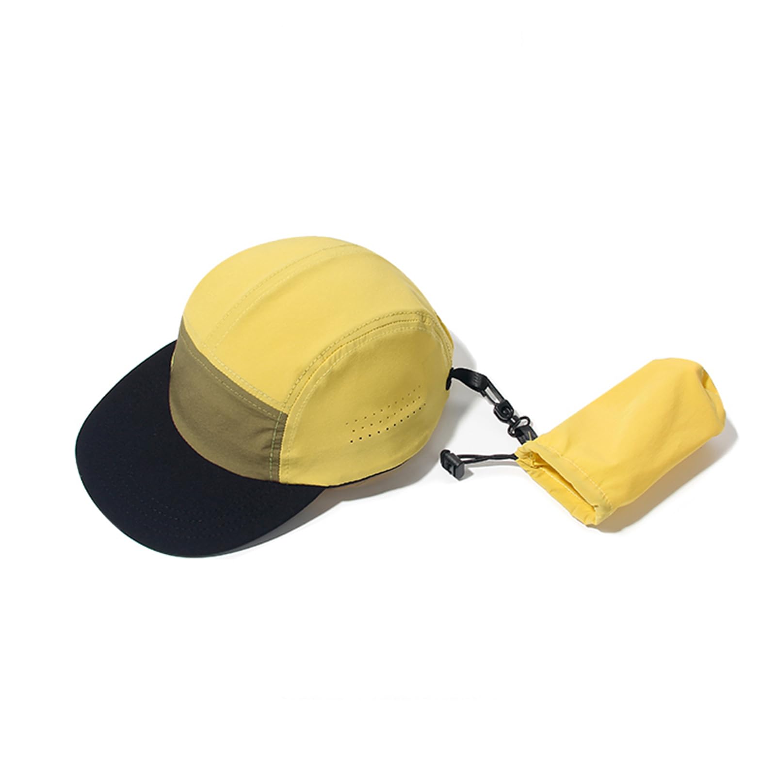 Clakllie Quick Dry Short Brim Hats Waterproof Flat Bill Baseball Cap Unstructured Trucker Hat for Sports Folding Dad Hats