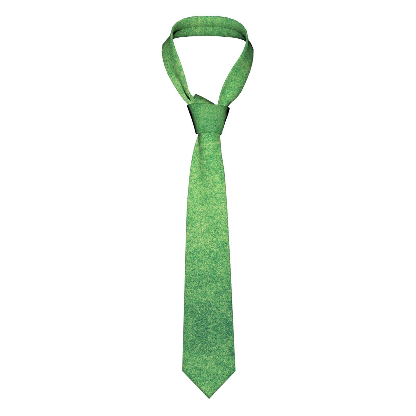 Grüne Rasen-Herren-Krawatten: 144 x 7,9 cm, schmale Krawatte, lustige, langlebige Krawatten für Schule, Hochzeiten, Partygeschenk., Schwarz, Einheitsgröße
