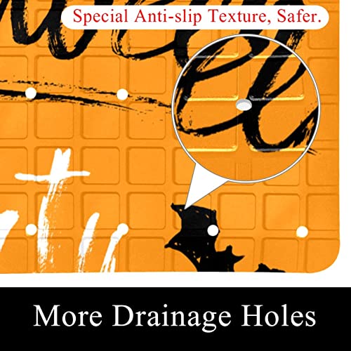 Tapis de bain Halloween antidérapant à ventouses avec trous de drainage - 3
