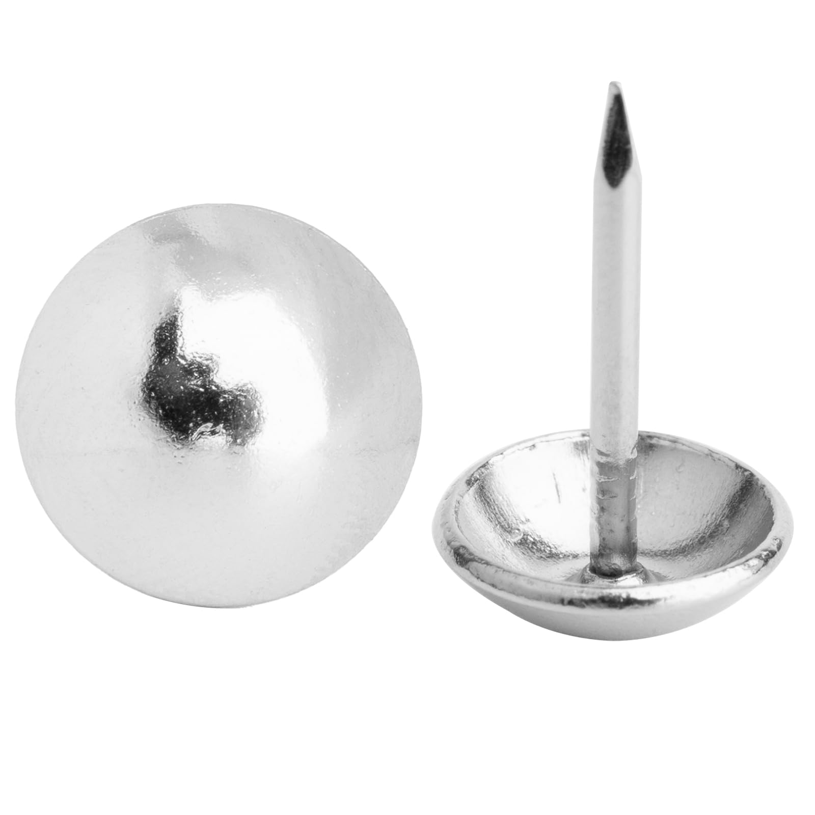 Anterrific 7/16 Inch No Pattern Antique Silver Upholstery Tacks, 120Pcs Furniture Decorative Heavy Duty Tacks, Upholstery Pins Nails for Sofa, Headboard, Bed, Chair, Jewelry Box and DIY Project