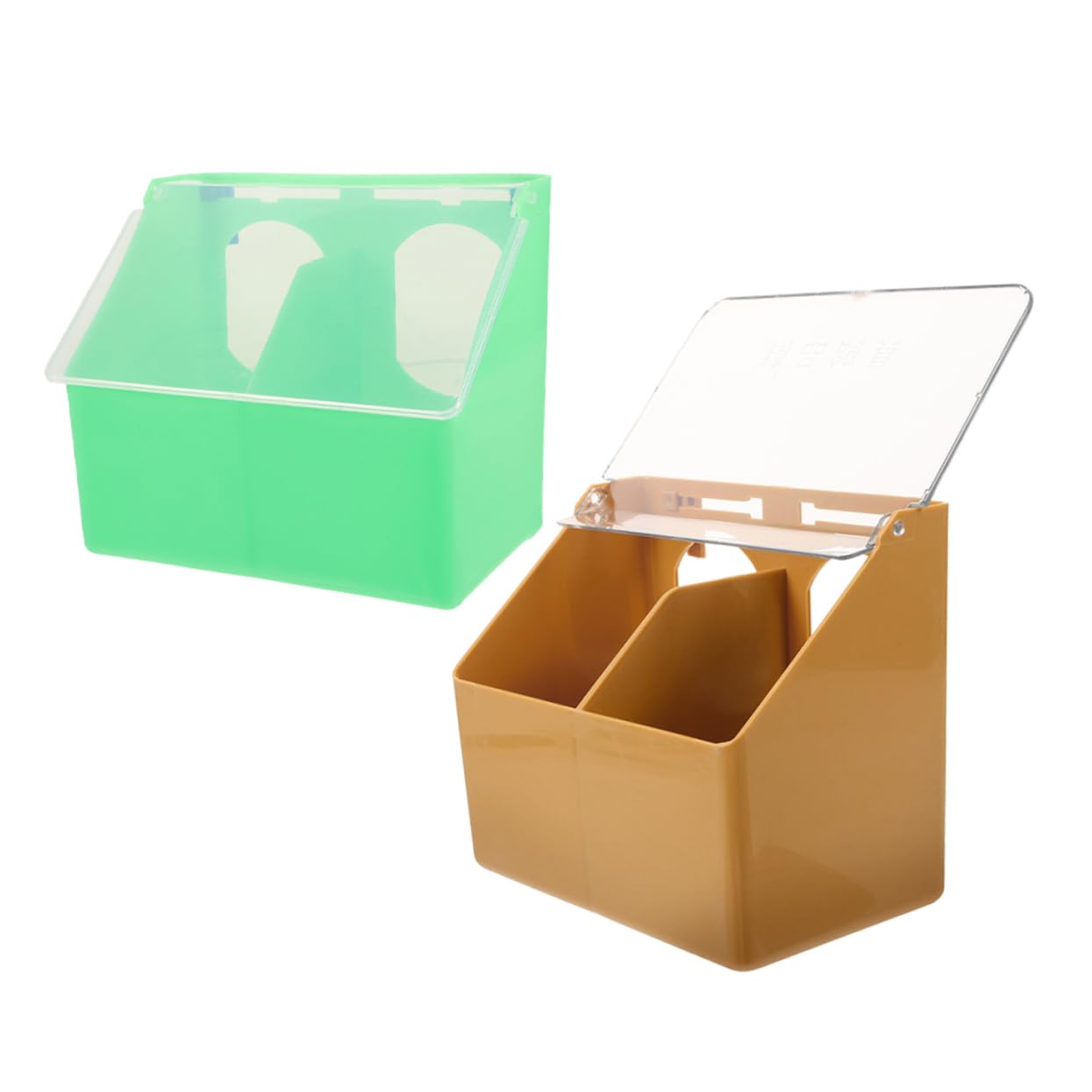 2pcs Bird Cage Food Bowl Parrot Cage Feeder Plastic