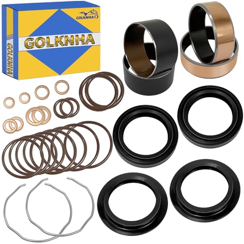 GOLKNHA Fork Bushing Dust Oil Seal Rebuild Kit for Suzuki SV650 GSXR600, for Gl1500 CBR500R CBR600RR Shadow 1100, for Kawasaki Ninja ZX6R 1000SX Goldwing 88-00 Gold Wing