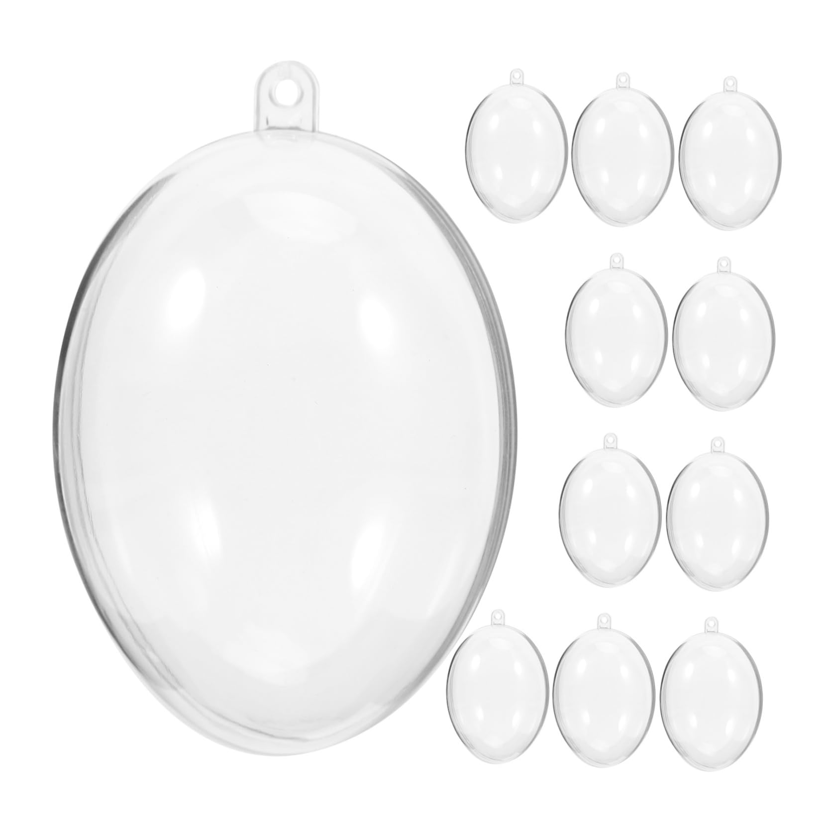 PRETYZOOM 4 Juegos Bola Transparente Bola De Acrilico Rellenable con Decoraciones De Su Elección Árbol De Navidad Colgando Bolas Bola De Decoración De Navidad Acrílico 10 Uds * 4